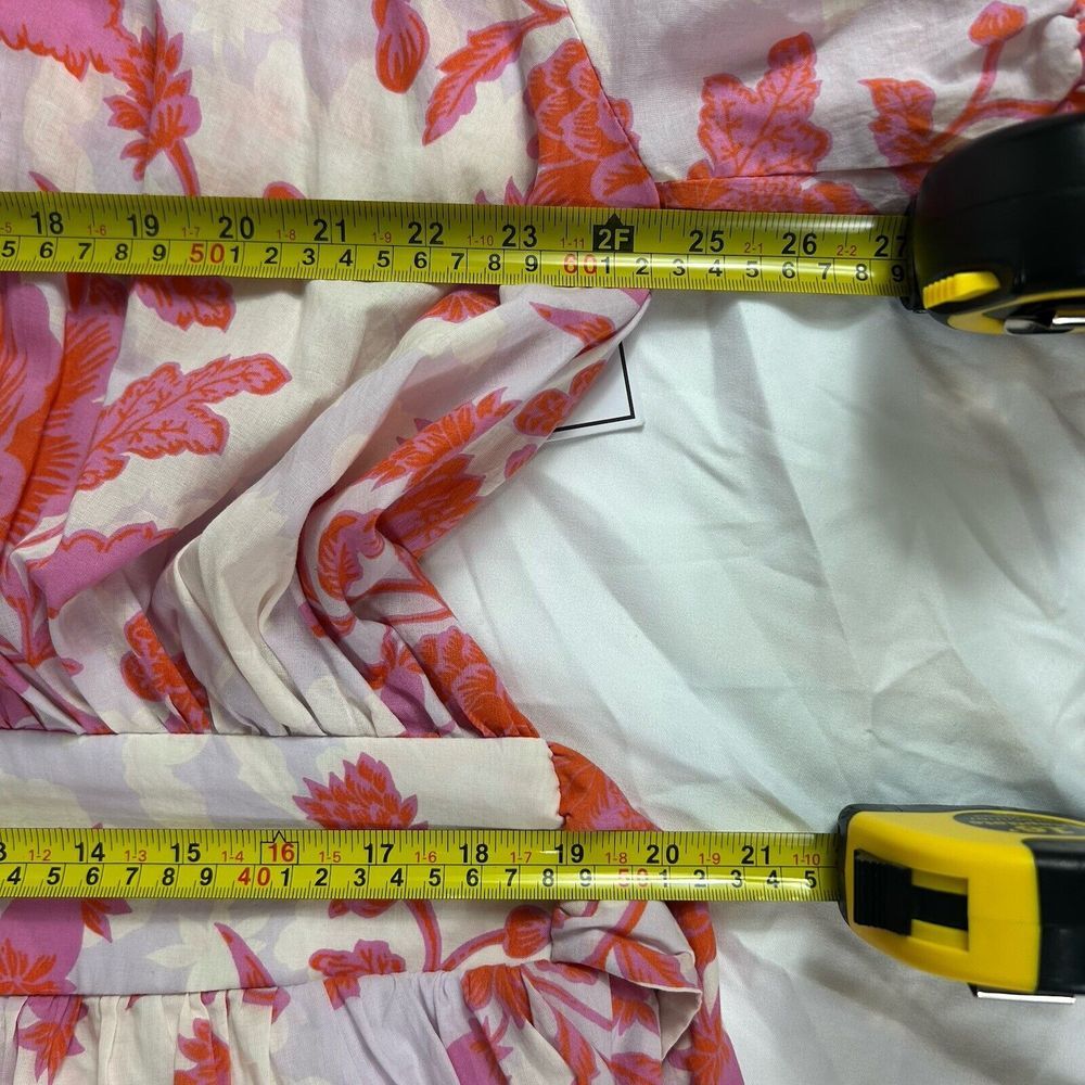Premier Amour Womens Short Sleeve Floral Fit +‎ Flare Dress Pink Orange 16 NWT - Picture 11 of 13
